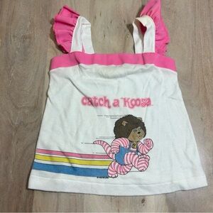 Vintage Cabbage Patch Kids Catch A Koosa Girls Tank Top Size 6 90s Ruffle